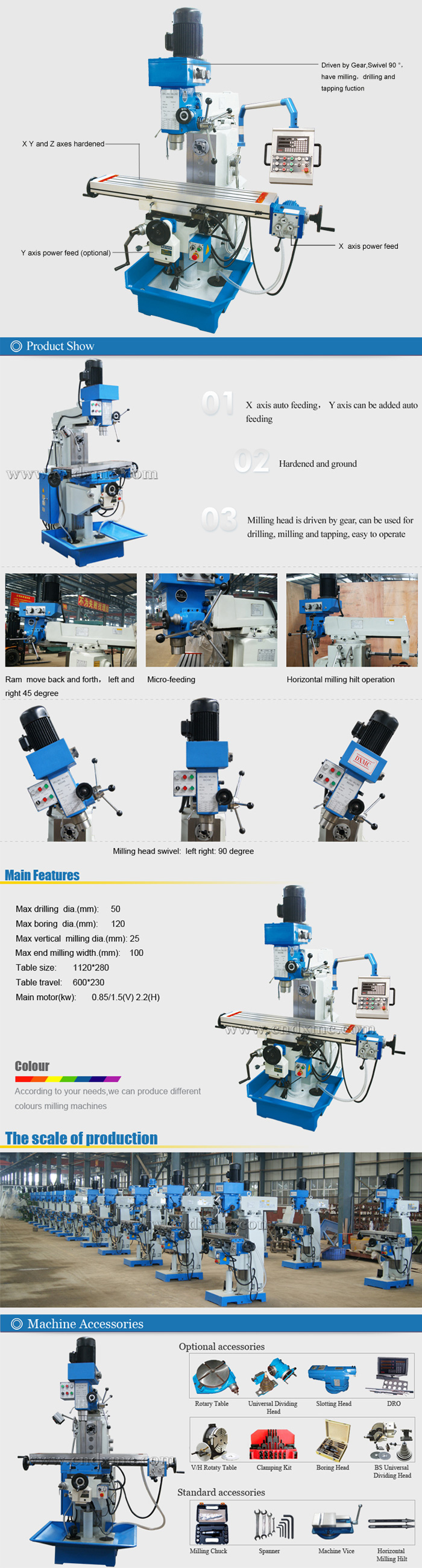 Drilling Milling Machine ZX6350C Picture