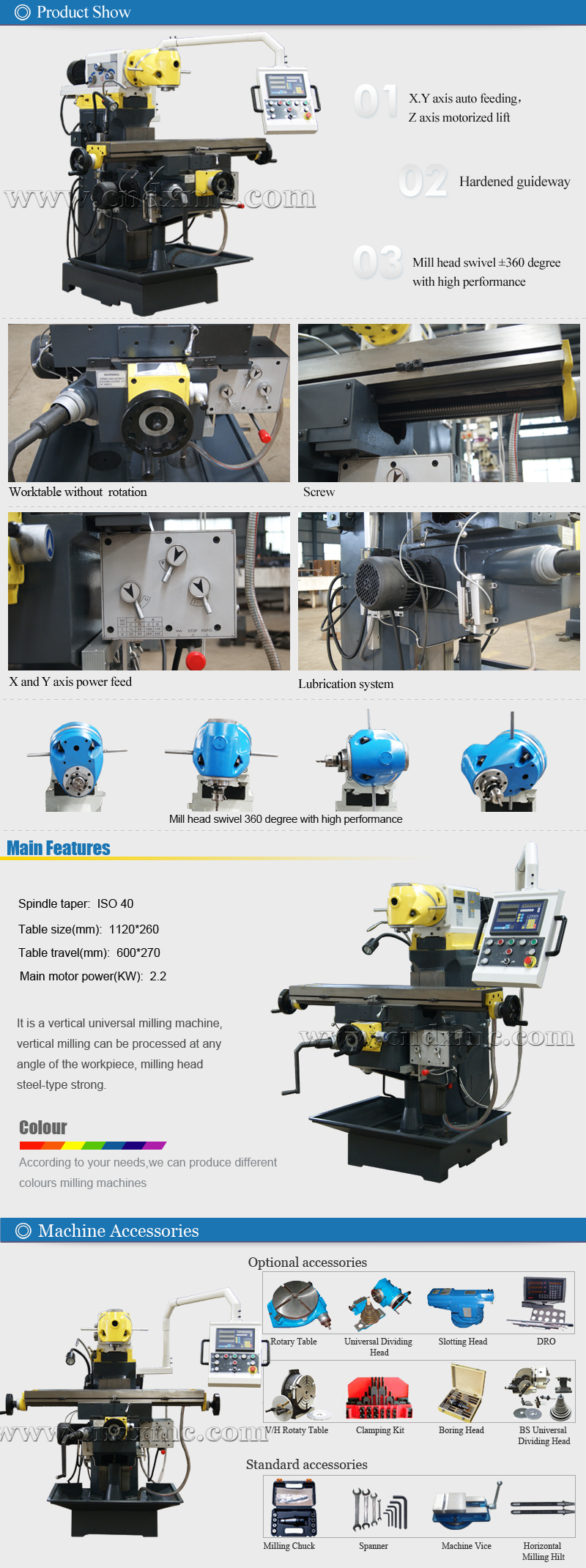 Universal Milling Machine XQ6226B Picture